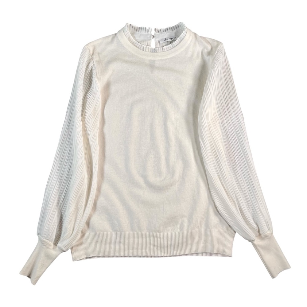 Sioni Milano Women's Long Sleeve White Blouse‎ Size Small